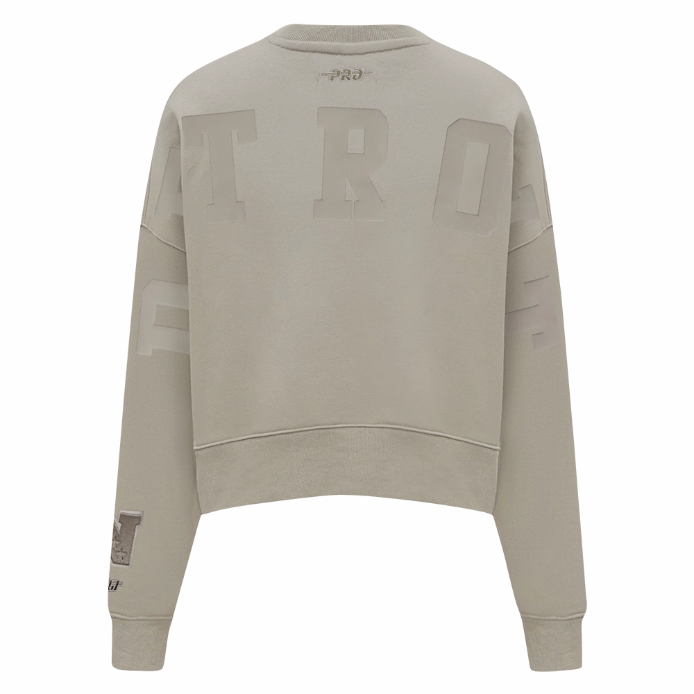 NFL DETROIT LIONS WINGSPAN WOMEN'S FLEECE CREWNECK (TAUPE)
