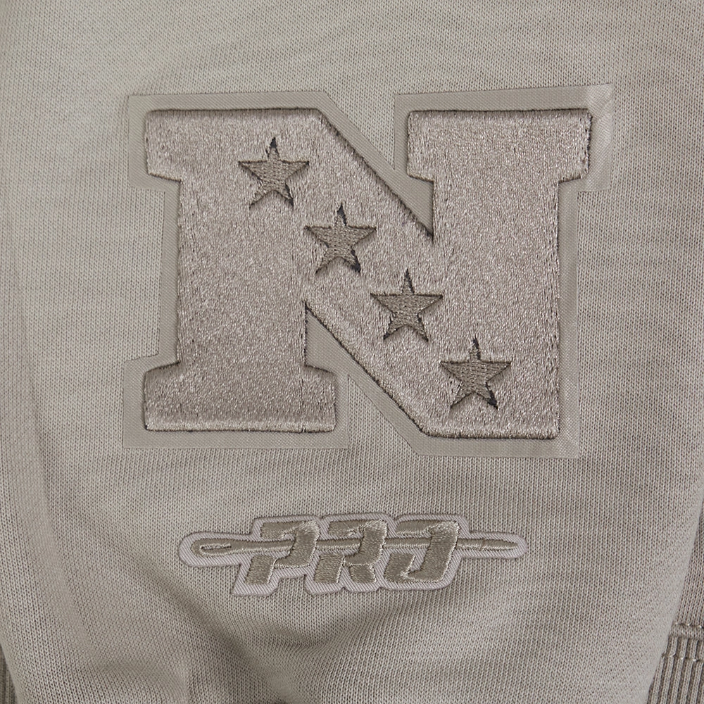 NFL DETROIT LIONS WINGSPAN WOMEN'S FLEECE CREWNECK (TAUPE)