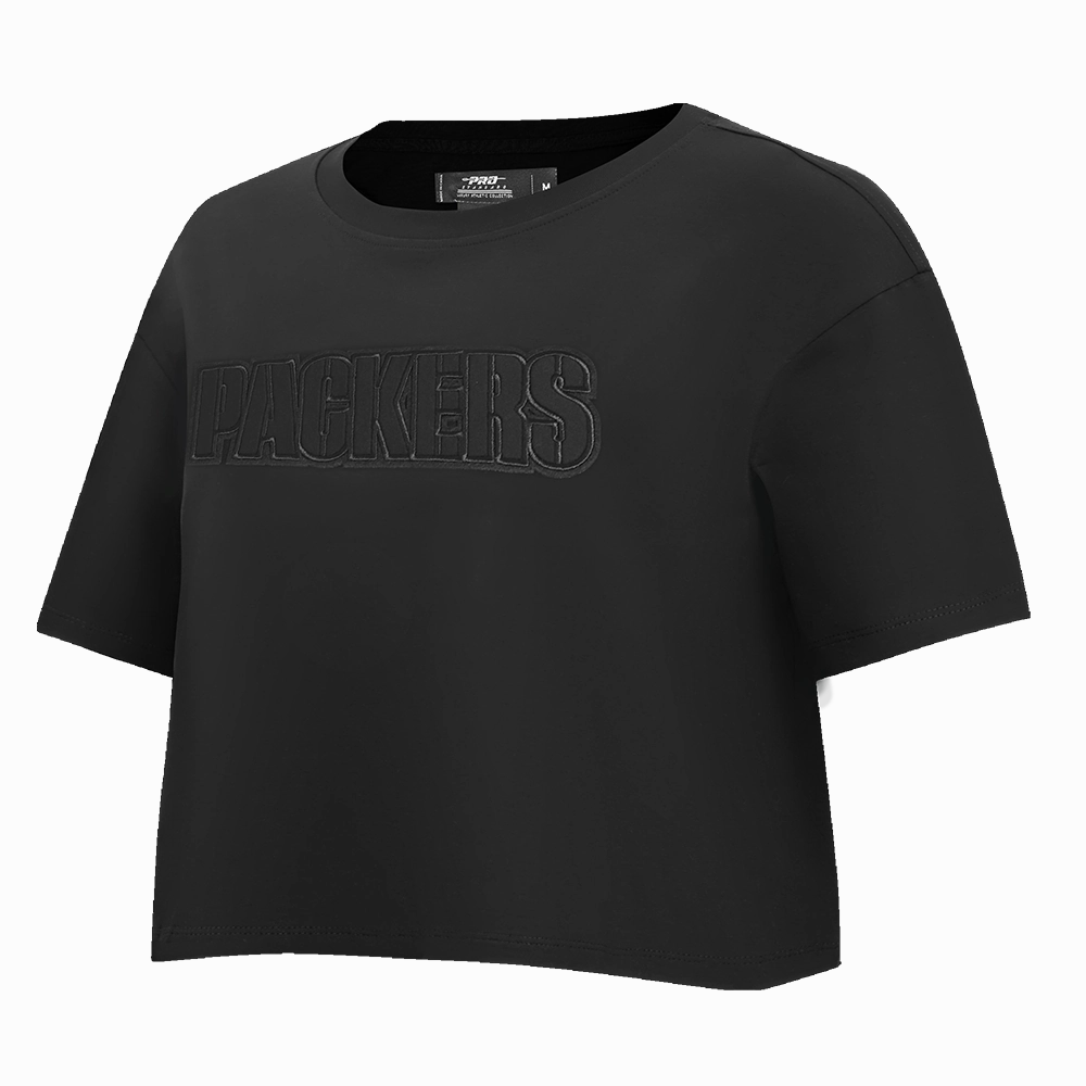 NFL GREEN BAY PACKERS NEUTRAL WOMEN'S BOXY TEE (BLACK)