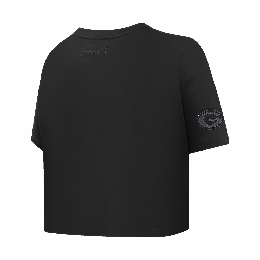 NFL GREEN BAY PACKERS NEUTRAL WOMEN'S BOXY TEE (BLACK)