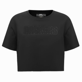 NFL GREEN BAY PACKERS NEUTRAL WOMEN'S BOXY TEE (BLACK)