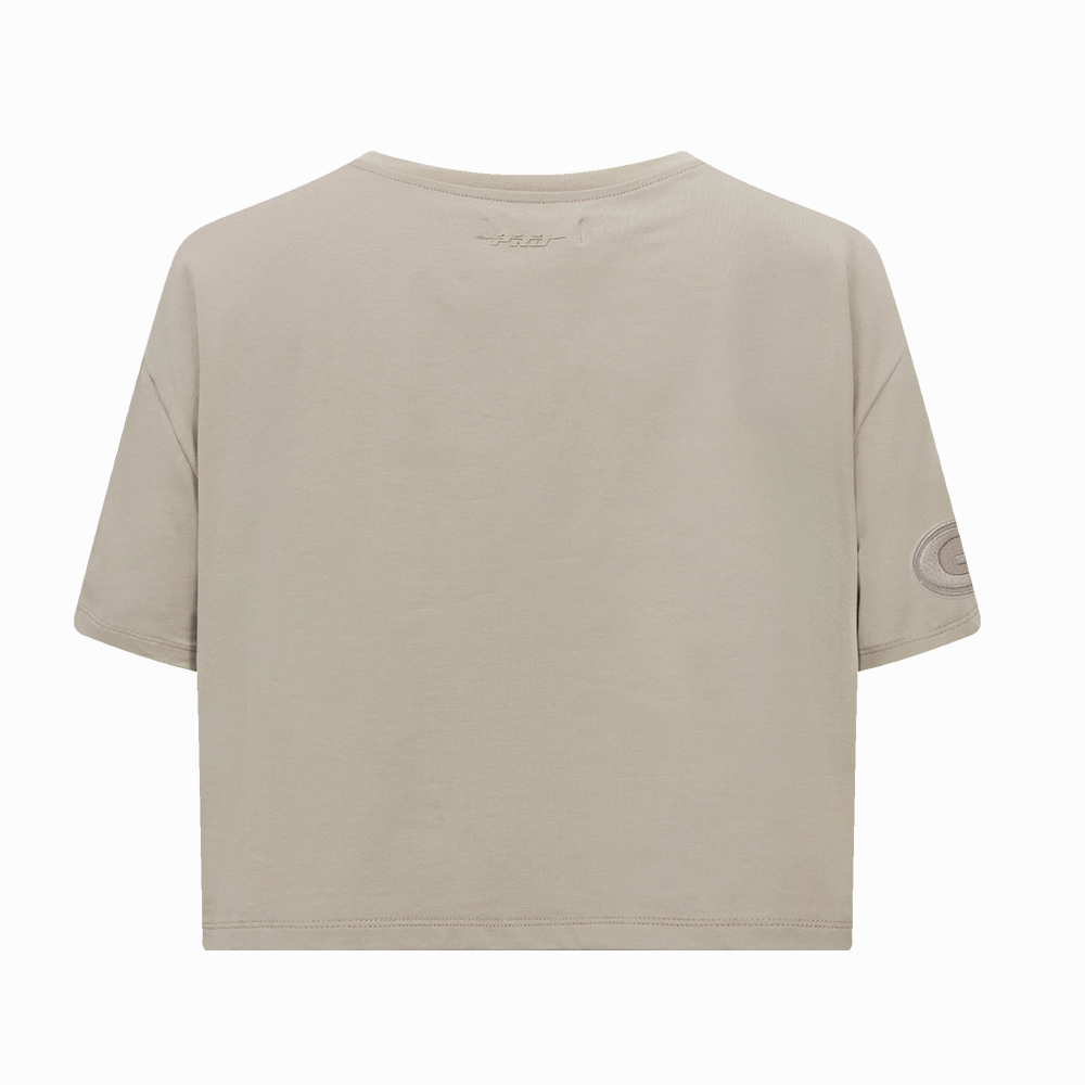 NFL GREEN BAY PACKERS NEUTRAL WOMEN'S BOXY TEE (TAUPE)
