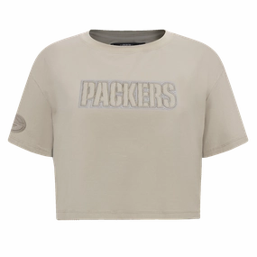 NFL GREEN BAY PACKERS NEUTRAL WOMEN'S BOXY TEE (TAUPE)