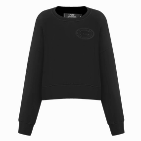 NFL GREEN BAY PACKERS NEUTRAL WOMEN'S CREWNECK (BLACK)
