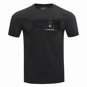 NFL GREEN BAY PACKERS TRIPLE BLACK MEN'S   TEE (TRIPLE BLACK)