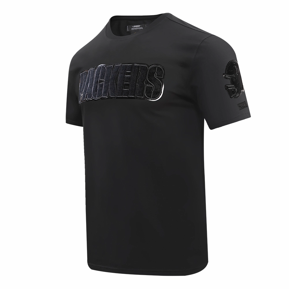 NFL GREEN BAY PACKERS TRIPLE BLACK MEN'S   TEE (TRIPLE BLACK)