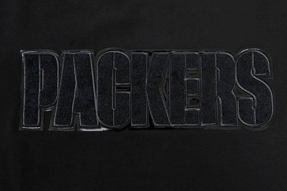 NFL GREEN BAY PACKERS TRIPLE BLACK MEN'S   TEE (TRIPLE BLACK)