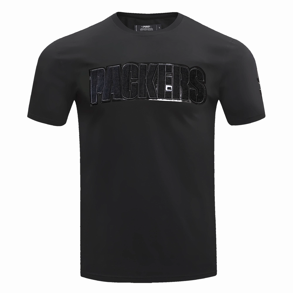 NFL GREEN BAY PACKERS TRIPLE BLACK MEN'S   TEE (TRIPLE BLACK)