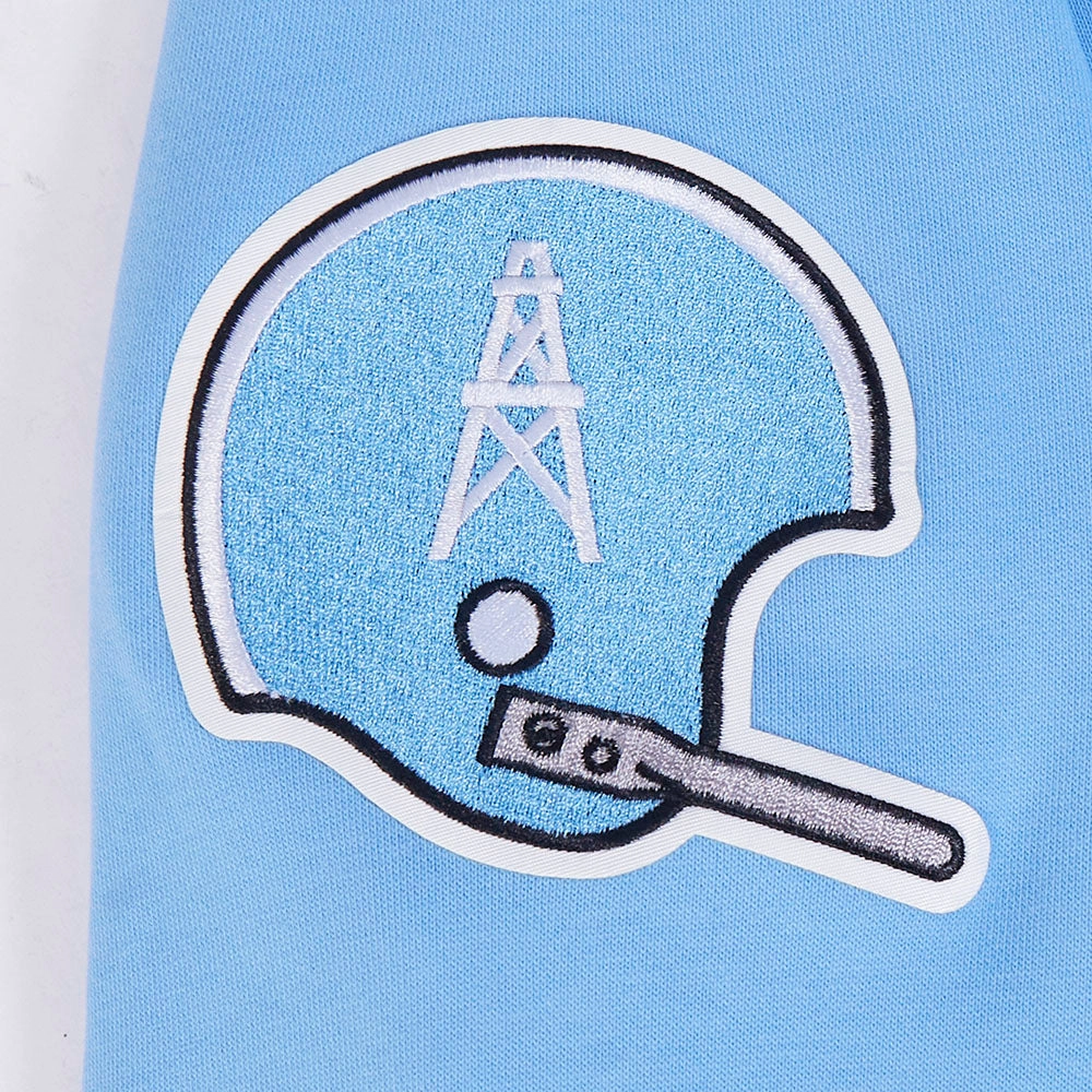 NFL HOUSTON OILERS RETRO CLASSIC MEN'S PULLOVER HOODIE (UNIVERSITY BLUE)