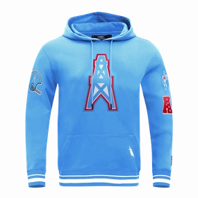 NFL HOUSTON OILERS RETRO CLASSIC MEN'S PULLOVER HOODIE (UNIVERSITY BLUE)