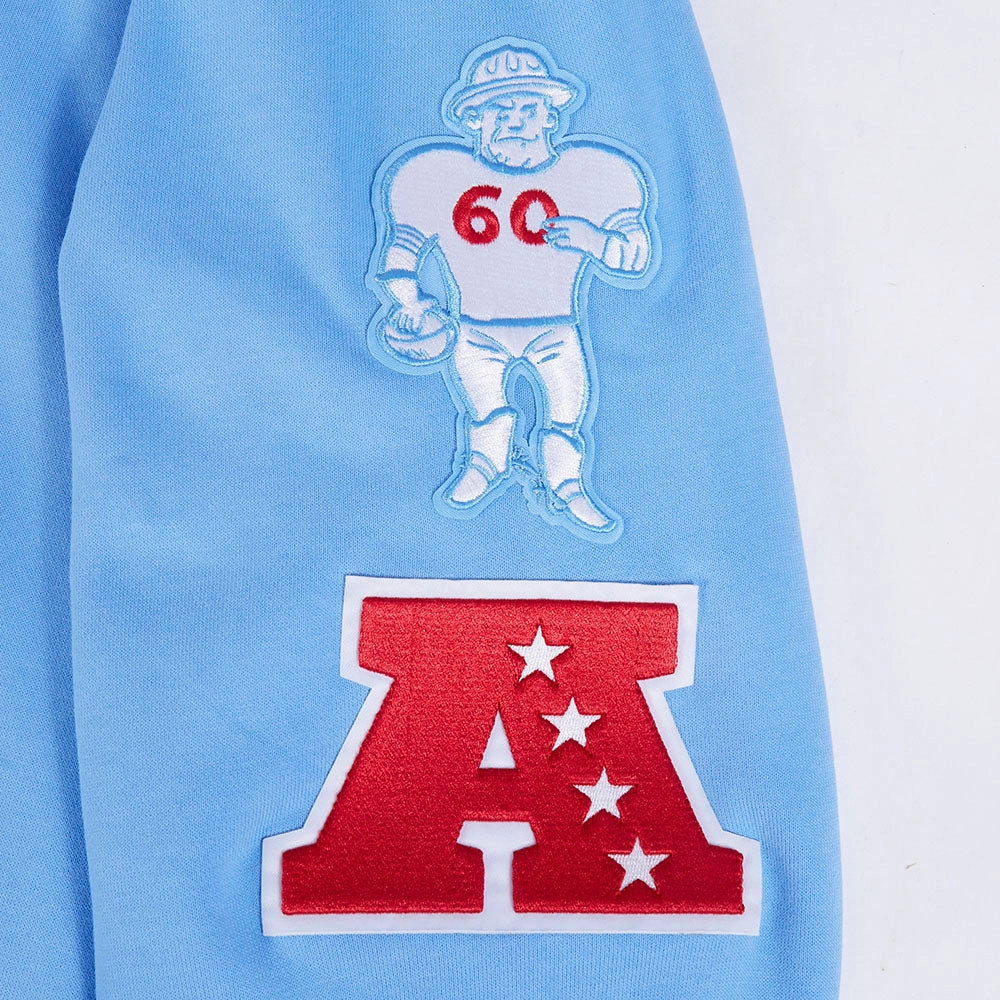 NFL HOUSTON OILERS RETRO CLASSIC MEN'S PULLOVER HOODIE (UNIVERSITY BLUE)