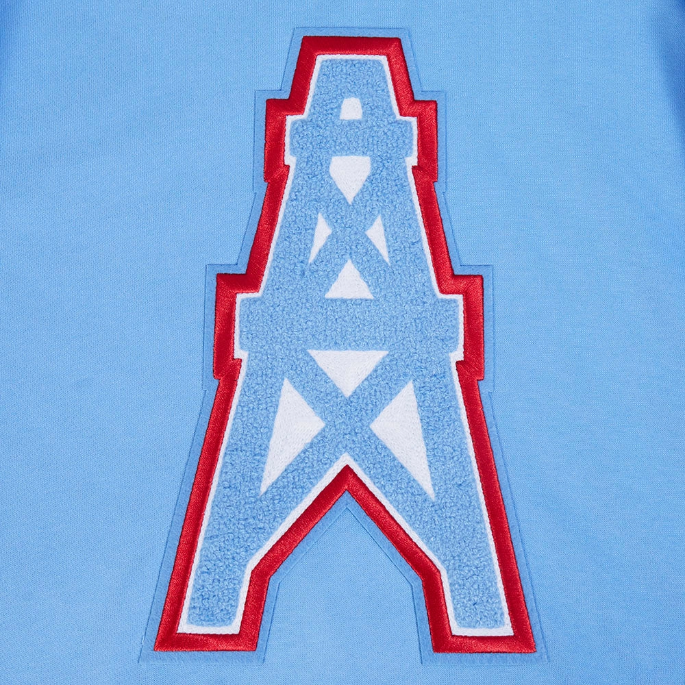 NFL HOUSTON OILERS RETRO CLASSIC MEN'S PULLOVER HOODIE (UNIVERSITY BLUE)