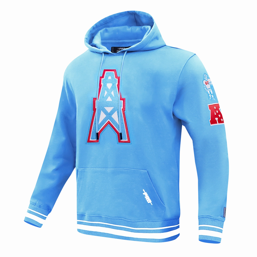 NFL HOUSTON OILERS RETRO CLASSIC MEN'S PULLOVER HOODIE (UNIVERSITY BLUE)