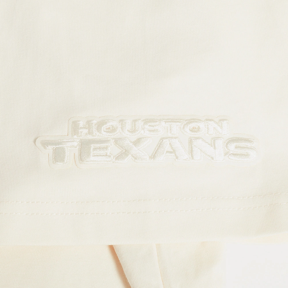 NFL HOUSTON TEXANS NEUTRAL MEN'S COTTON JERSEY DROP SHOULDER TEE (EGGSHELL)