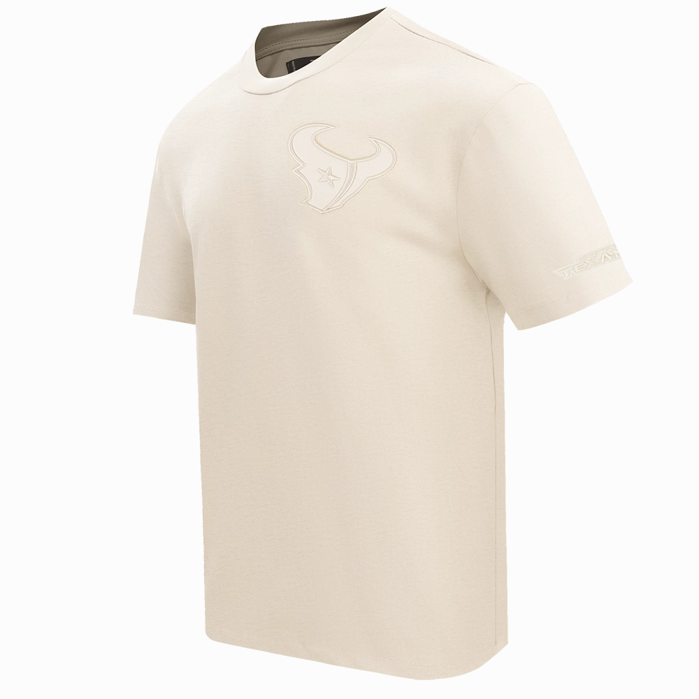 NFL HOUSTON TEXANS NEUTRAL MEN'S DROP SHOULDER TEE (EGGSHELL)