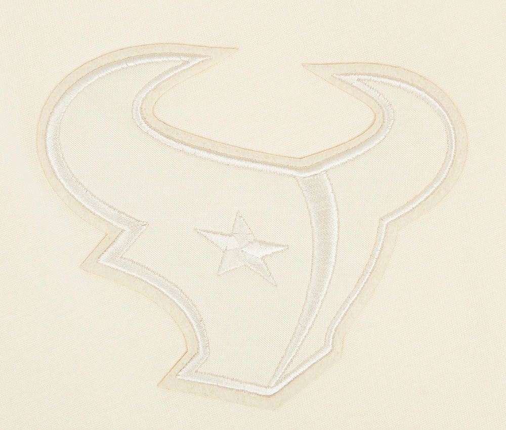 NFL HOUSTON TEXANS NEUTRAL MEN'S DROP SHOULDER TEE (EGGSHELL)