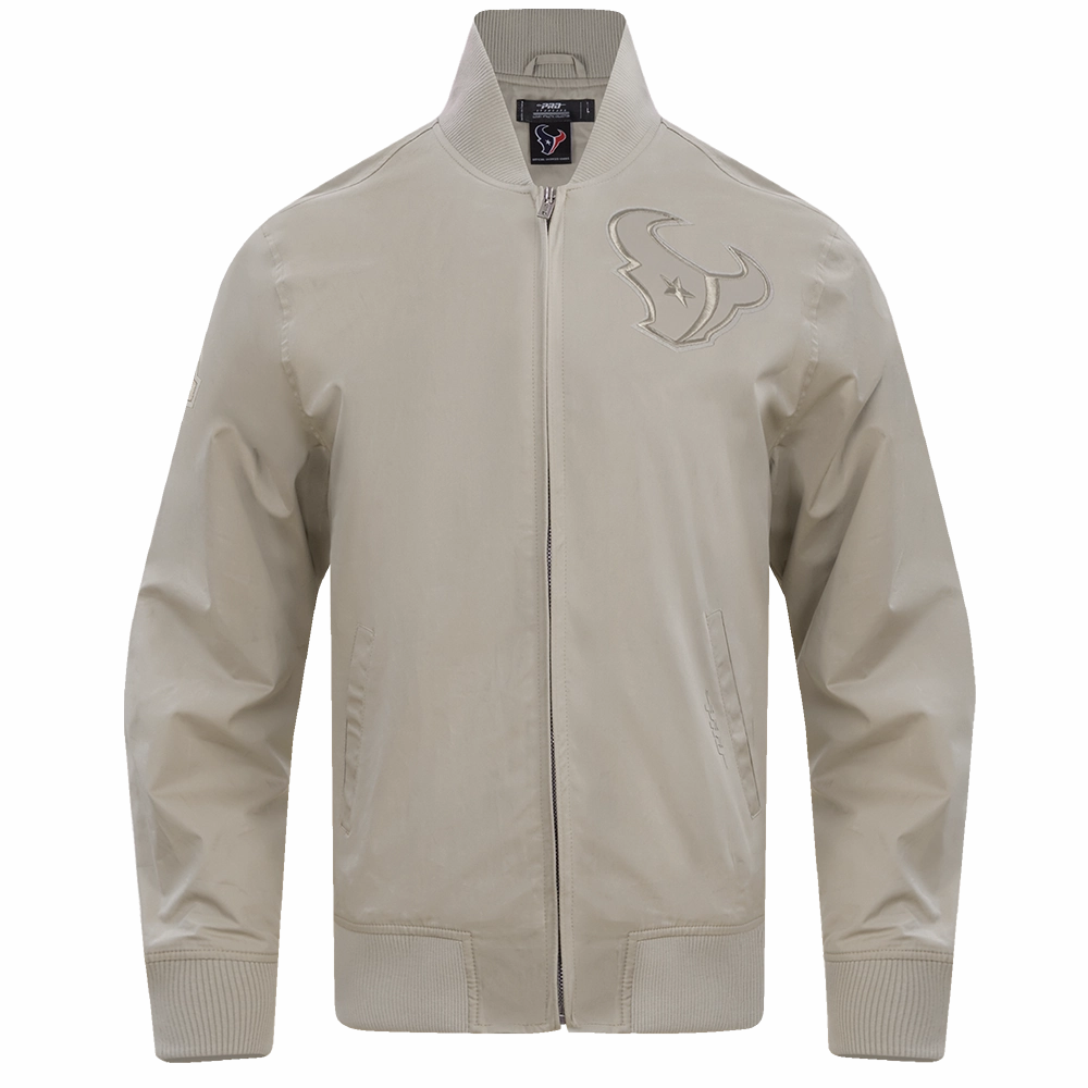 NFL HOUSTON TEXANS NEUTRAL MEN'S TWILL JACKET (TAUPE)