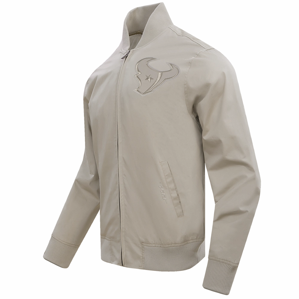 NFL HOUSTON TEXANS NEUTRAL MEN'S TWILL JACKET (TAUPE)