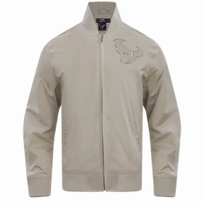 NFL HOUSTON TEXANS NEUTRAL MEN'S TWILL JACKET (TAUPE)