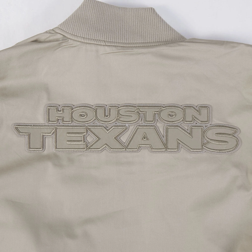 NFL HOUSTON TEXANS NEUTRAL MEN'S TWILL JACKET (TAUPE)