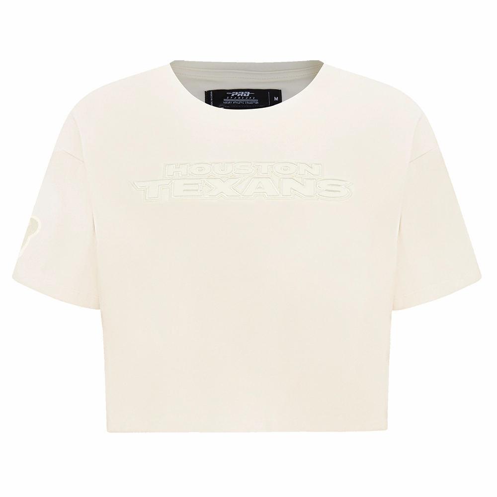 NFL HOUSTON TEXANS NEUTRAL WOMEN'S BOXY TEE (EGGSHELL)