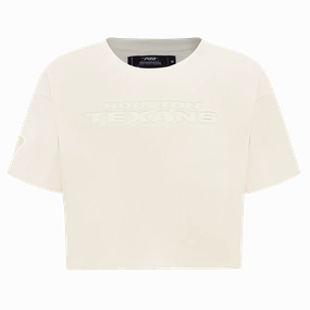 NFL HOUSTON TEXANS NEUTRAL WOMEN'S BOXY TEE (EGGSHELL)