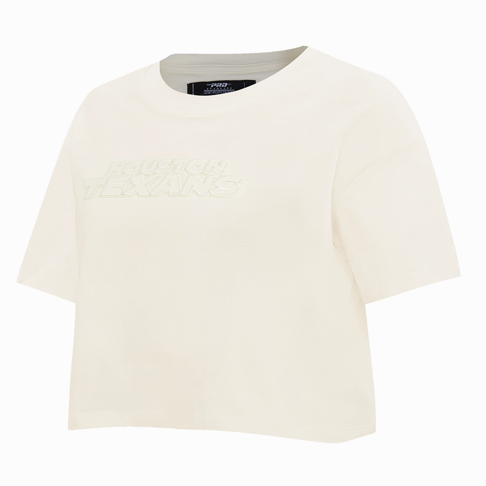 NFL HOUSTON TEXANS NEUTRAL WOMEN'S BOXY TEE (EGGSHELL)
