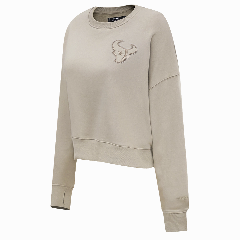 NFL HOUSTON TEXANS NEUTRAL WOMEN'S CREWNECK (EGGSHELL)