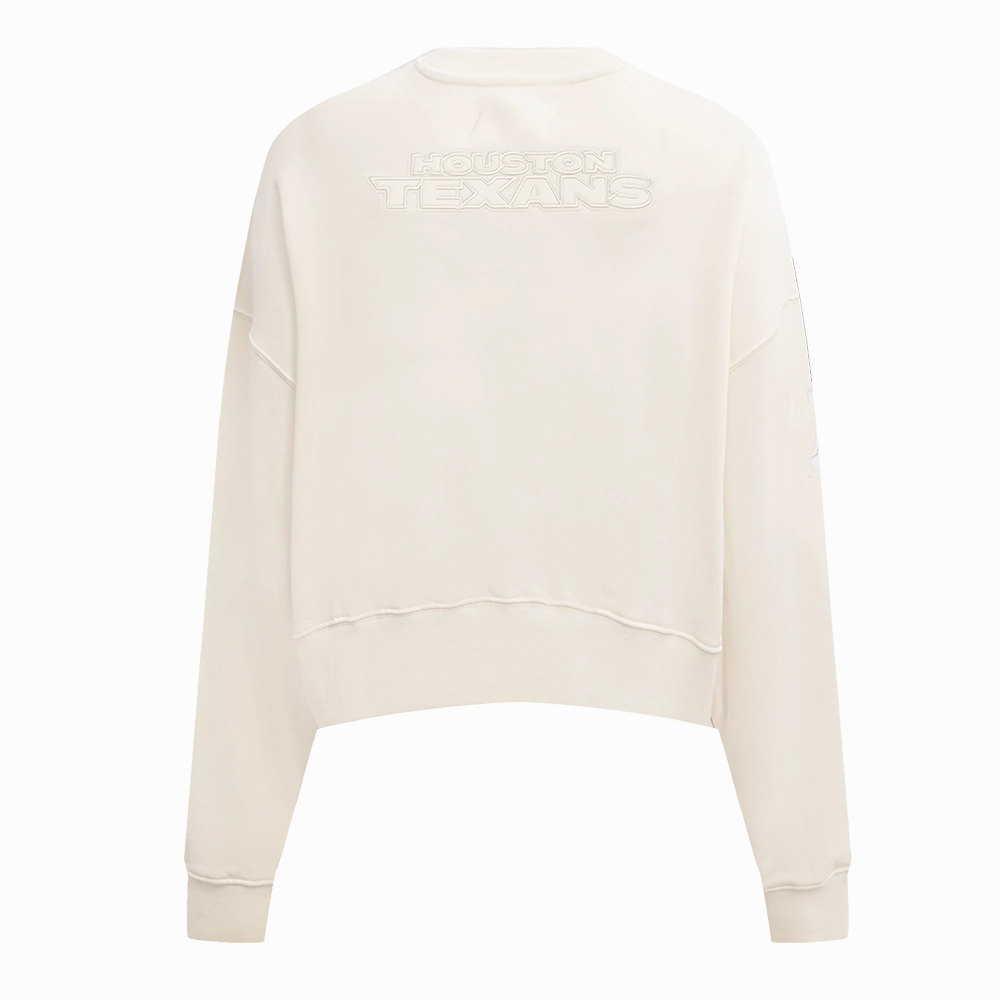 NFL HOUSTON TEXANS NEUTRAL WOMEN'S CREWNECK (EGGSHELL)