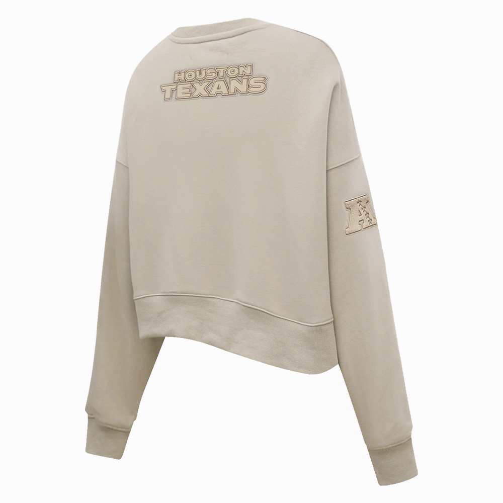 NFL HOUSTON TEXANS NEUTRAL WOMEN'S CREWNECK (EGGSHELL)