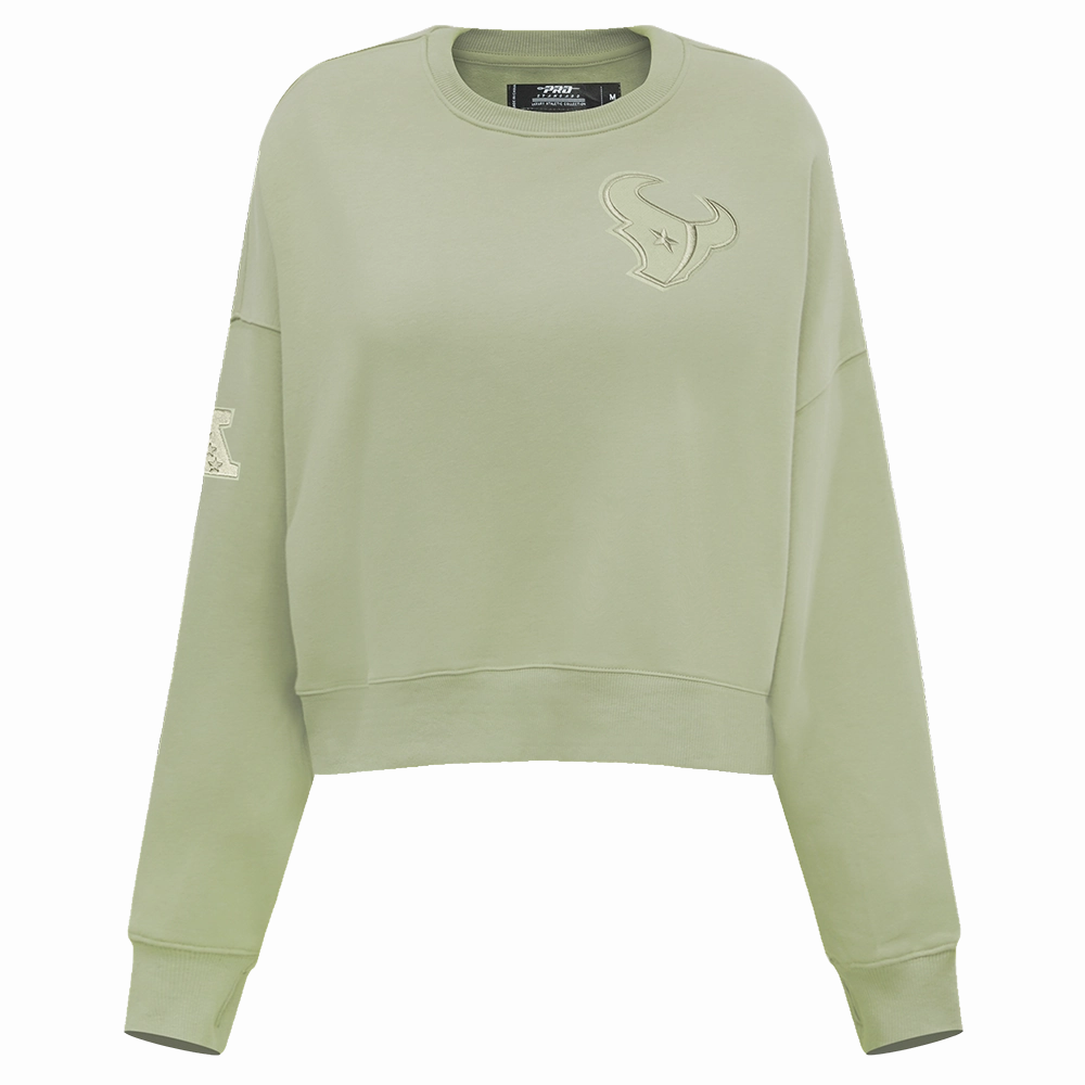 NFL HOUSTON TEXANS NEUTRAL WOMEN'S CREWNECK (EGGSHELL)