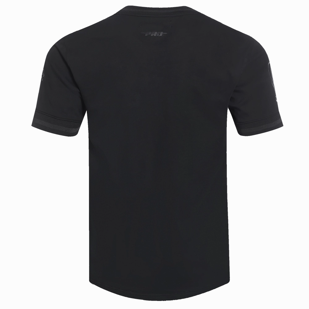 NFL HOUSTON TEXANS TRIPLE BLACK MEN'S DOUBLE KNIT TEE (JET BLACK)