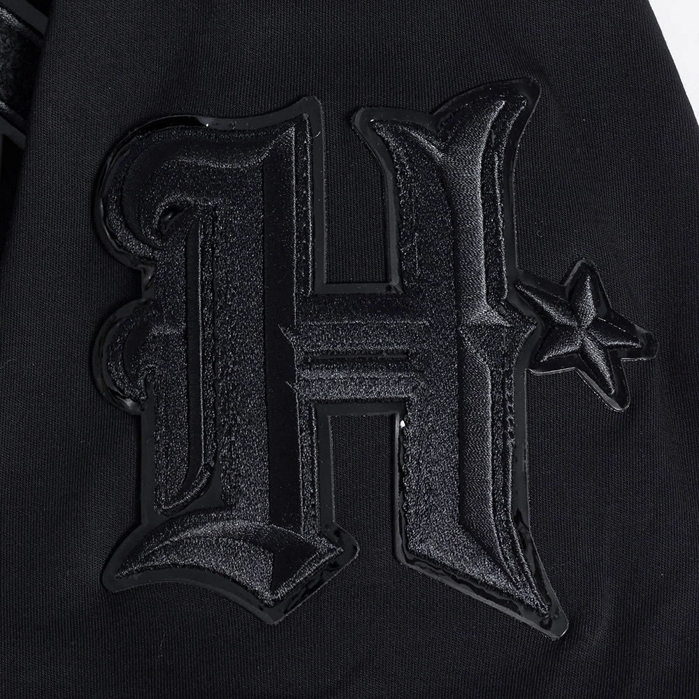 NFL HOUSTON TEXANS TRIPLE BLACK MEN'S DOUBLE KNIT TEE (JET BLACK)