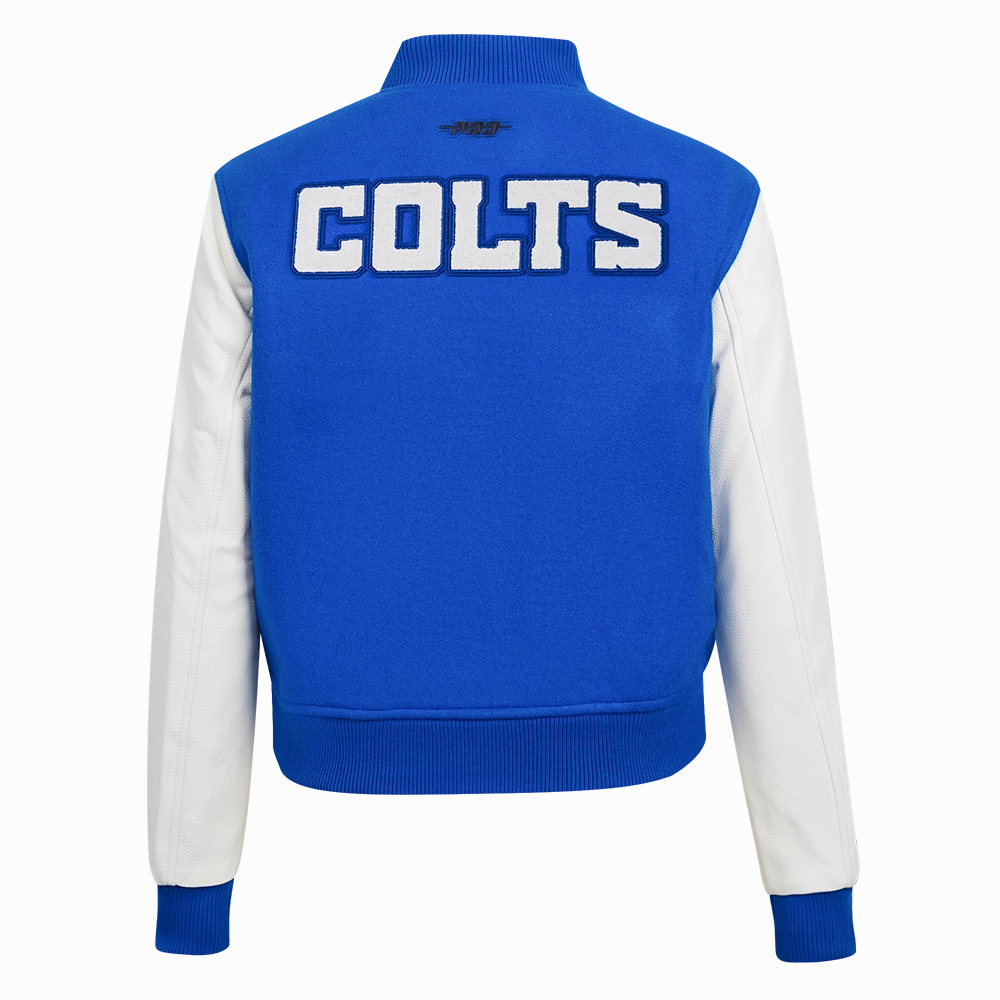 NFL INDIANAPOLIS COLTS CLASSIC WOMEN'S WOOL VARSITY JACKET (ROYAL BLUE/WHITE)