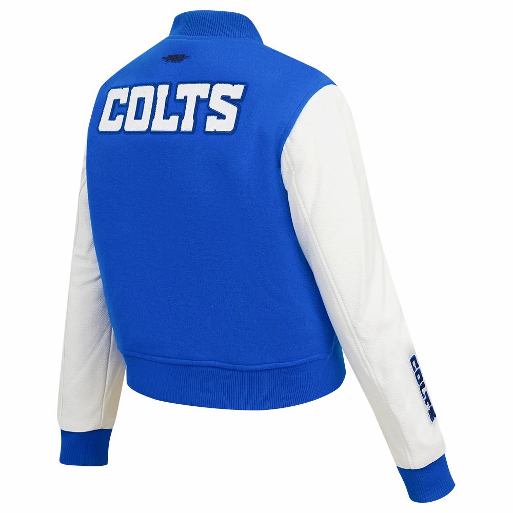 NFL INDIANAPOLIS COLTS CLASSIC WOMEN'S WOOL VARSITY JACKET (ROYAL BLUE/WHITE)