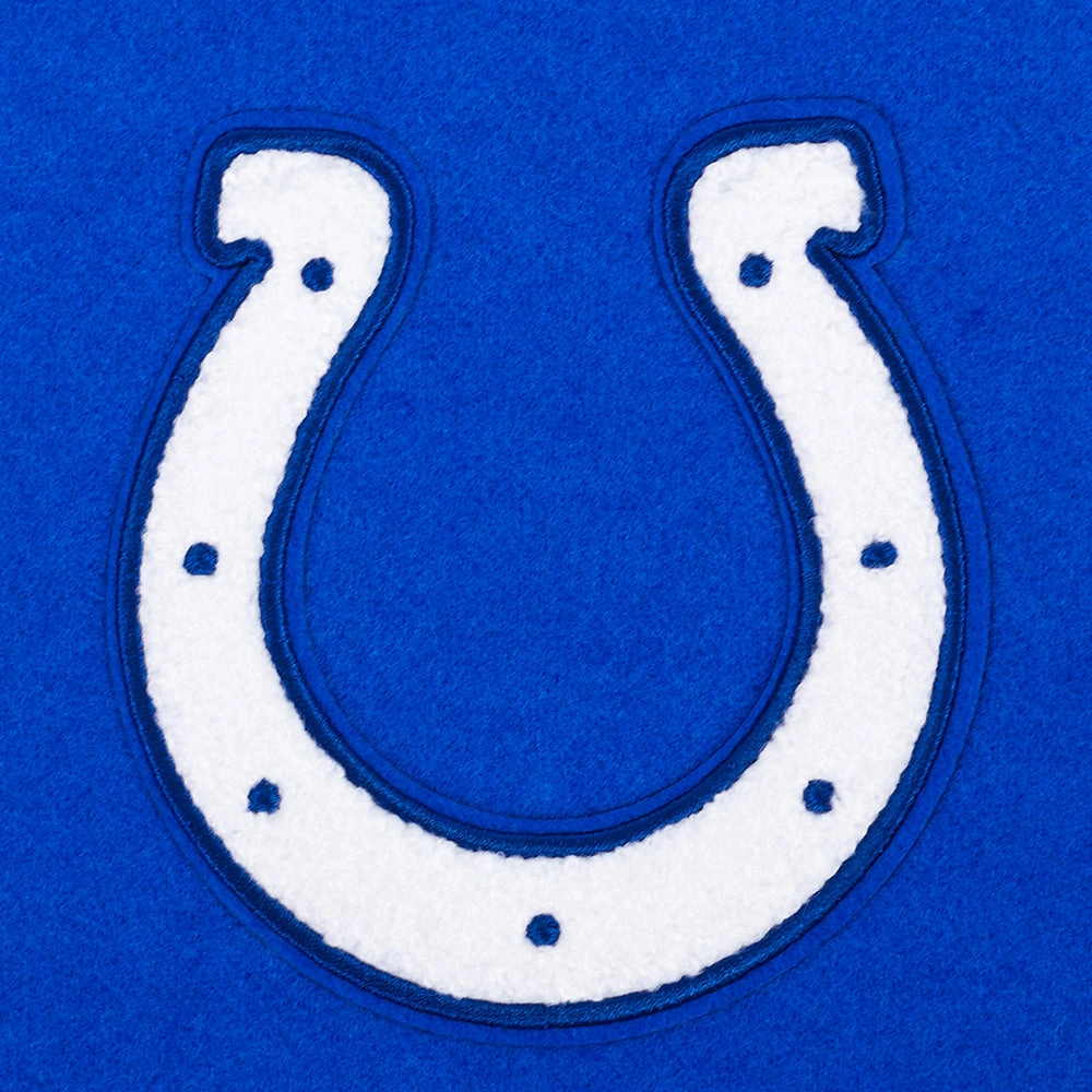 NFL INDIANAPOLIS COLTS CLASSIC WOMEN'S WOOL VARSITY JACKET (ROYAL BLUE/WHITE)