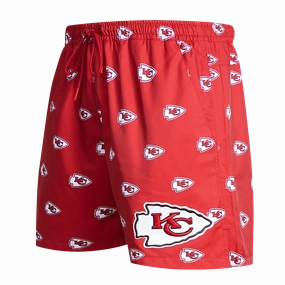 NFL KANSAS CITY CHIEFS AOP MEN'S MINI LOGO WOVEN SHORT (2KC)