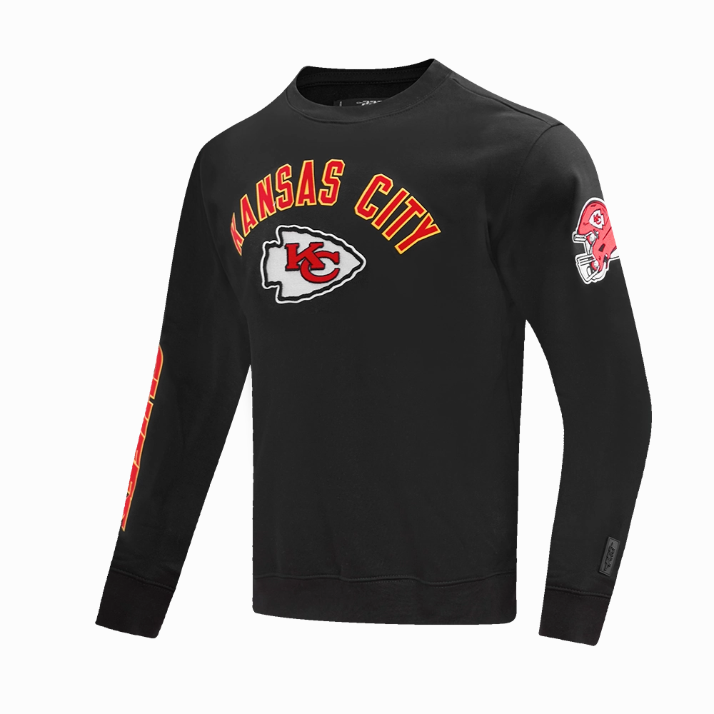 NFL KANSAS CITY CHIEFS CLASSIC BRISTLE MEN'S CREWNECK (BLACK)