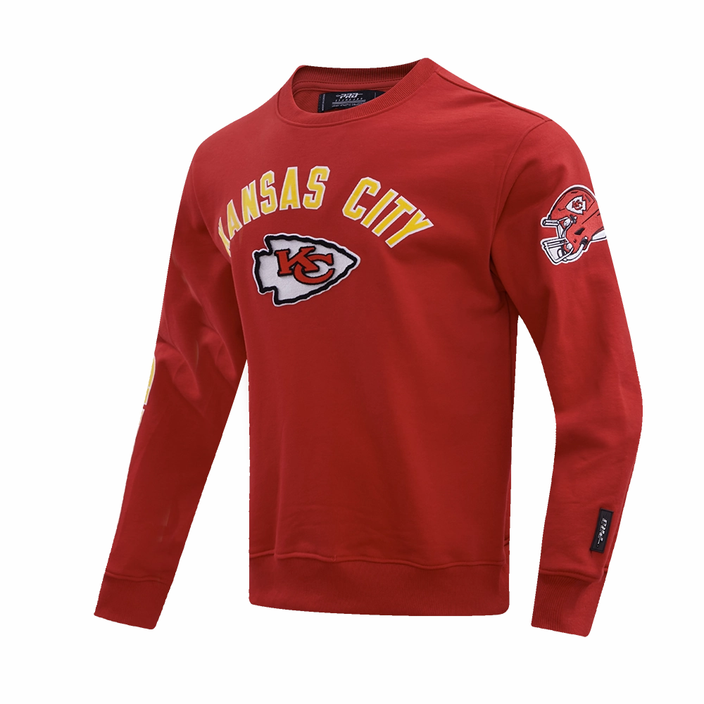 NFL KANSAS CITY CHIEFS CLASSIC BRISTLE MEN'S CREWNECK (RED)