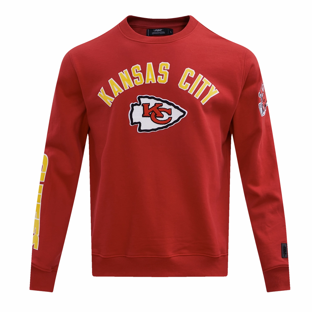 NFL KANSAS CITY CHIEFS CLASSIC BRISTLE MEN'S CREWNECK (RED)