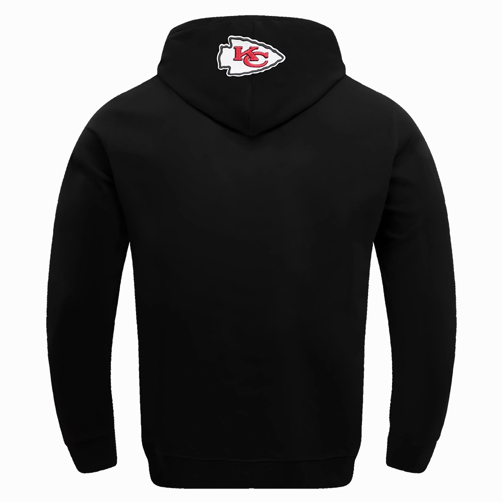NFL KANSAS CITY CHIEFS CLASSIC BRISTLE MEN'S PULLOVER HOODIE (BLACK)