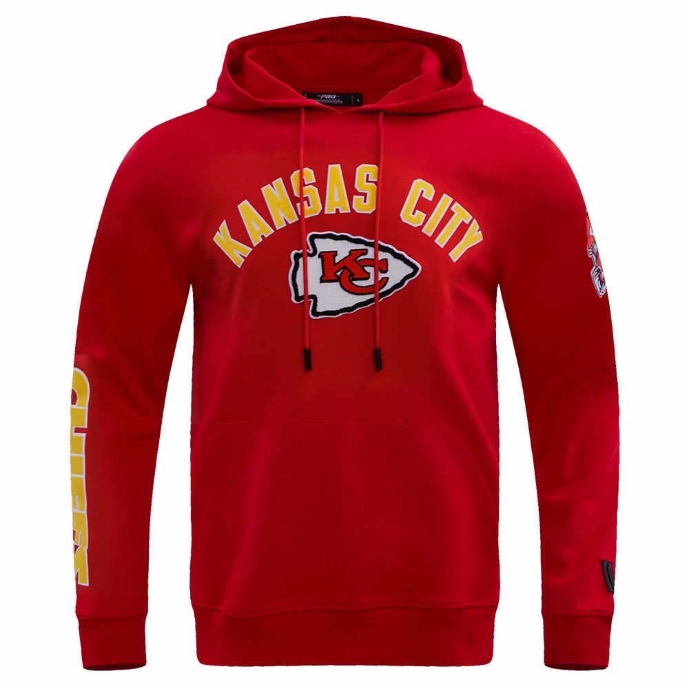 NFL KANSAS CITY CHIEFS CLASSIC BRISTLE MEN'S PULLOVER HOODIE (RED)