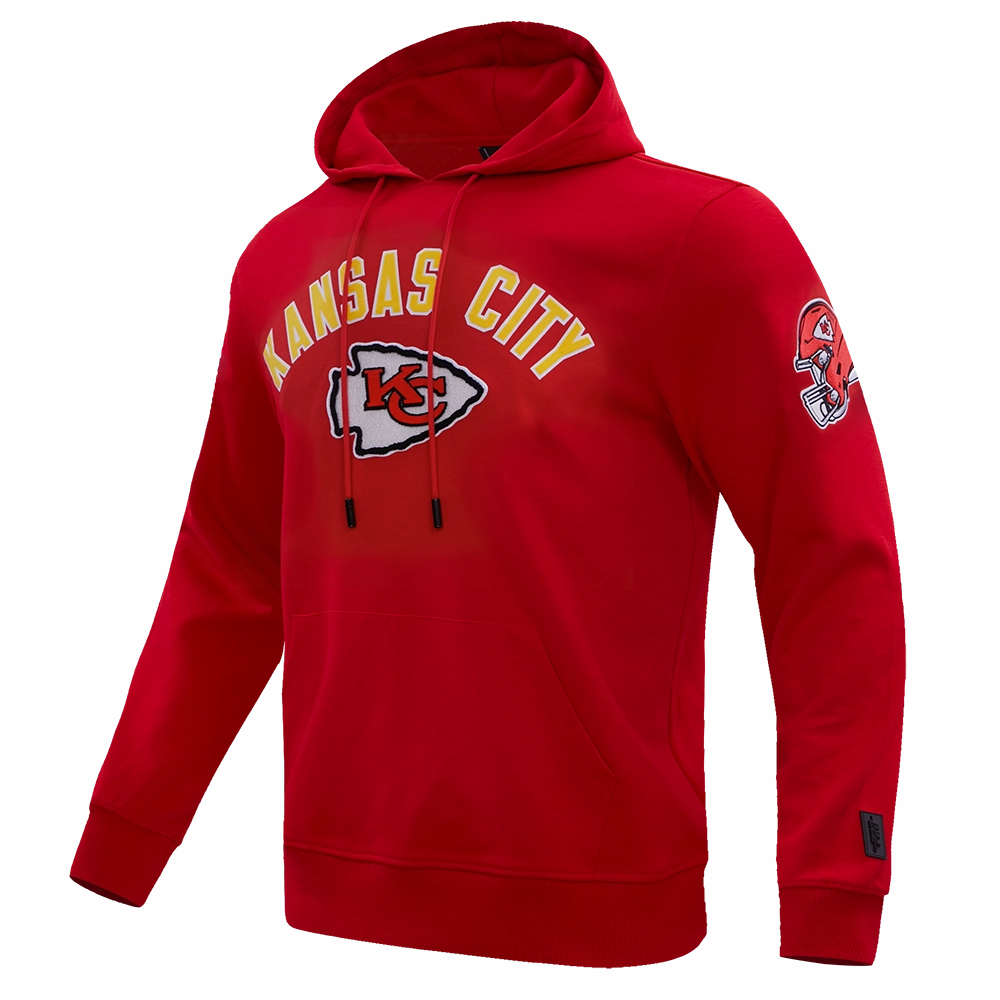 NFL KANSAS CITY CHIEFS CLASSIC BRISTLE MEN'S PULLOVER HOODIE (RED)