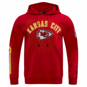 NFL KANSAS CITY CHIEFS CLASSIC BRISTLE MEN'S PULLOVER HOODIE (RED)