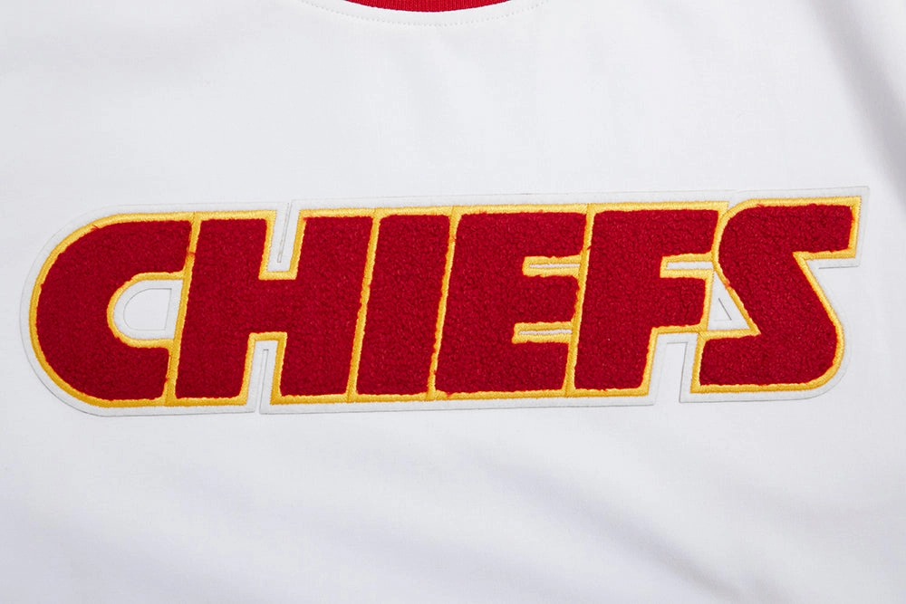 NFL KANSAS CITY CHIEFS CLASSIC CHENILLE MEN'S TEE (WHITE)