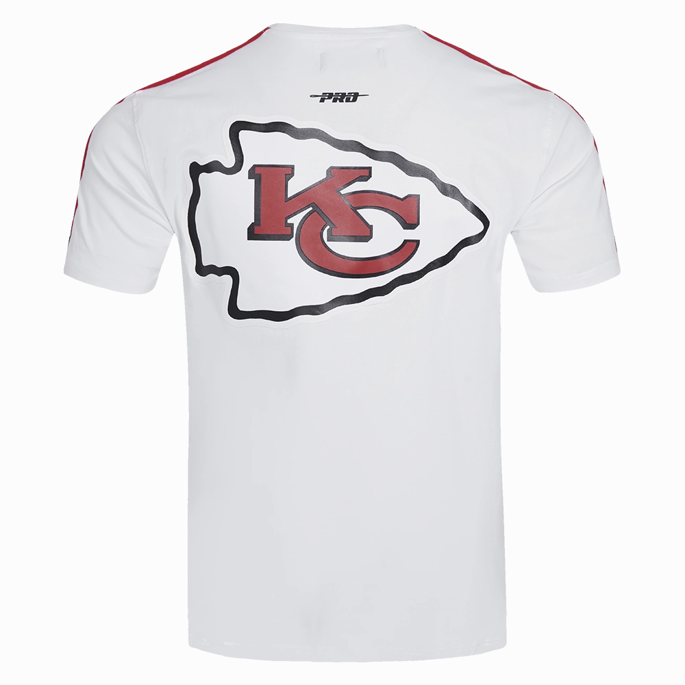 NFL KANSAS CITY CHIEFS CLASSIC MESH MEN'S STRIPED TEE (WHITE/RED)