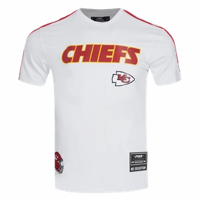 NFL KANSAS CITY CHIEFS CLASSIC MESH MEN'S STRIPED TEE (WHITE/RED)