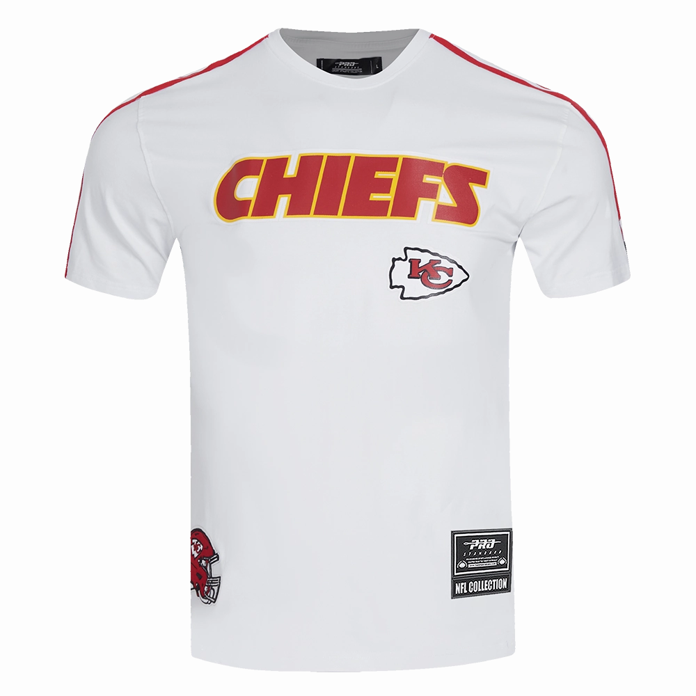 NFL KANSAS CITY CHIEFS CLASSIC MESH MEN'S STRIPED TEE (WHITE/RED)