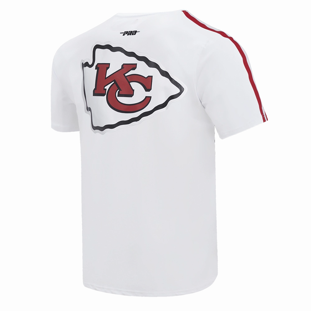 NFL KANSAS CITY CHIEFS CLASSIC MESH MEN'S STRIPED TEE (WHITE/RED)