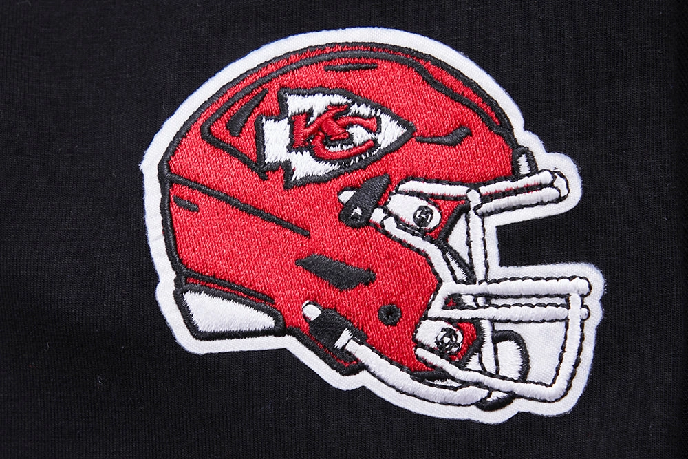 NFL KANSAS CITY CHIEFS CLASSIC SHORT SLEEVE WOMEN'S SINGLE JERSEY SLIM FIT TEE (BLACK)